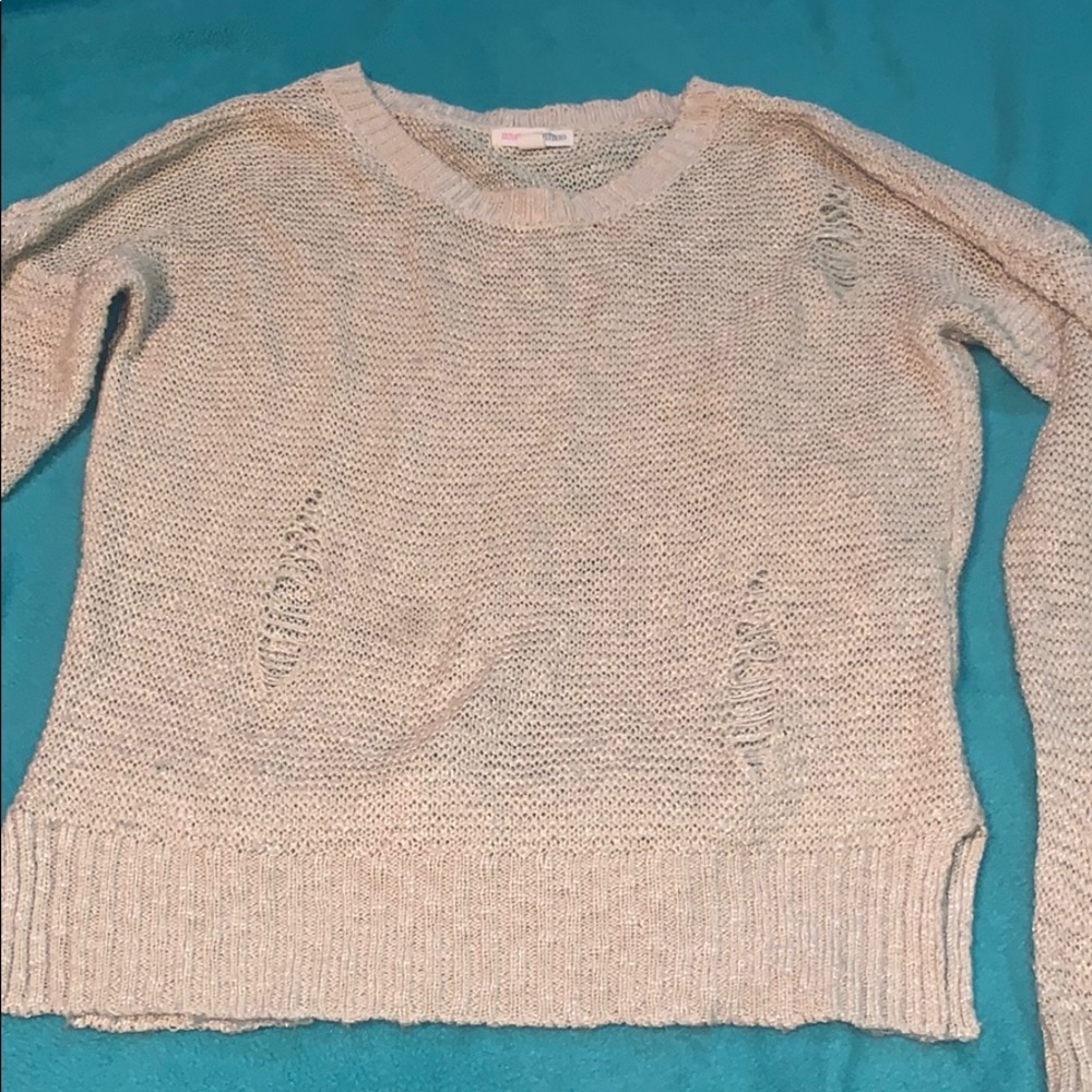 sweater distressed look